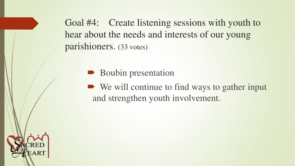 goal 4 create listening sessions with youth