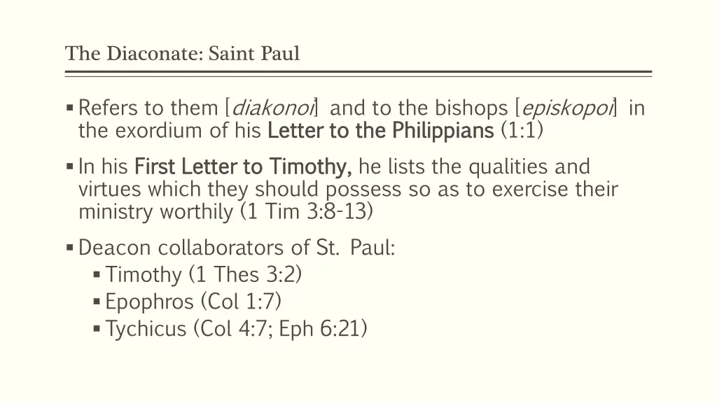 the diaconate saint paul