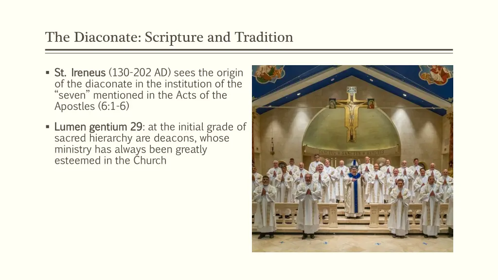 the diaconate scripture and tradition