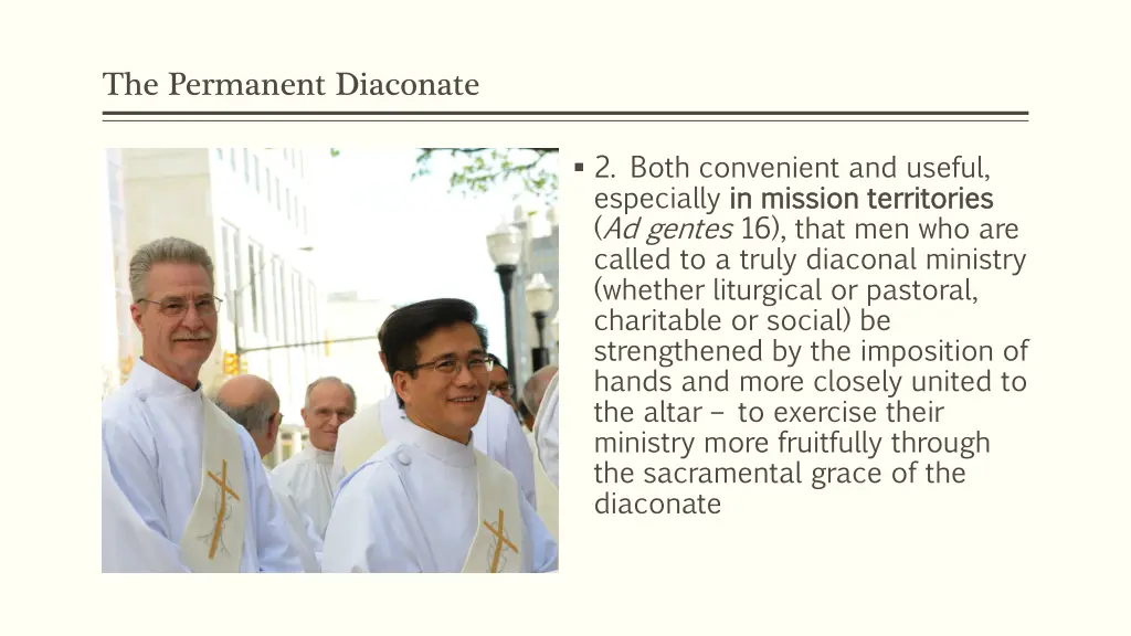 the permanent diaconate