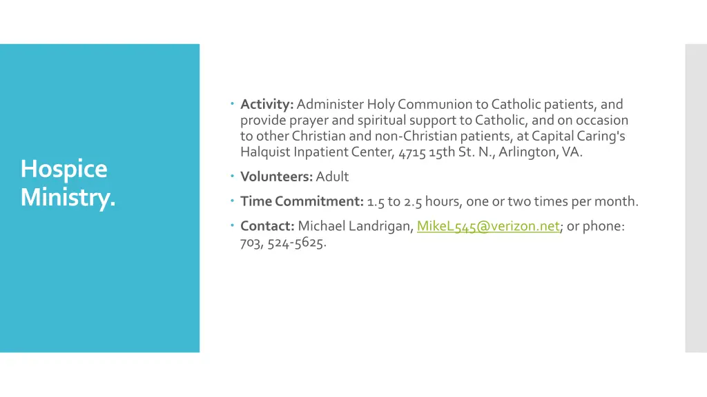 activity administer holy communion to catholic