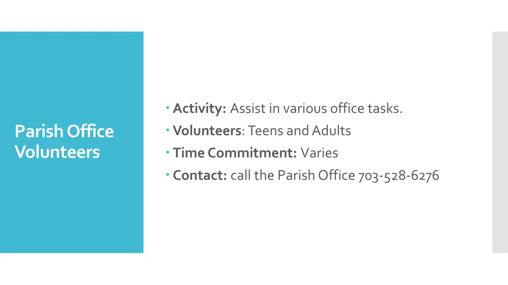 activity assist in various office tasks