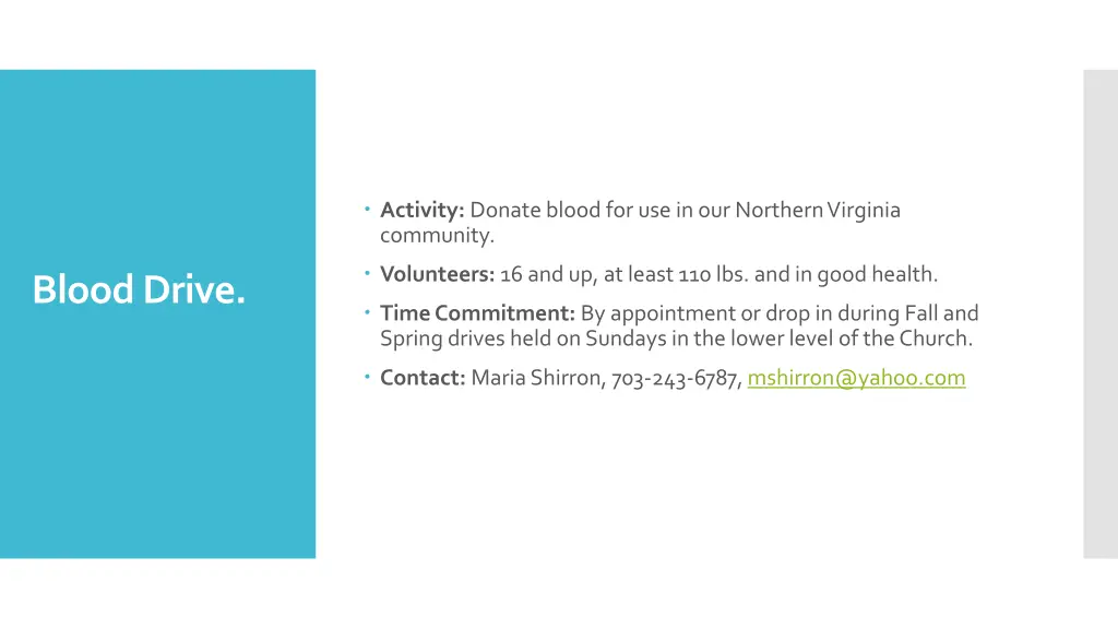 activity donate blood for use in our northern