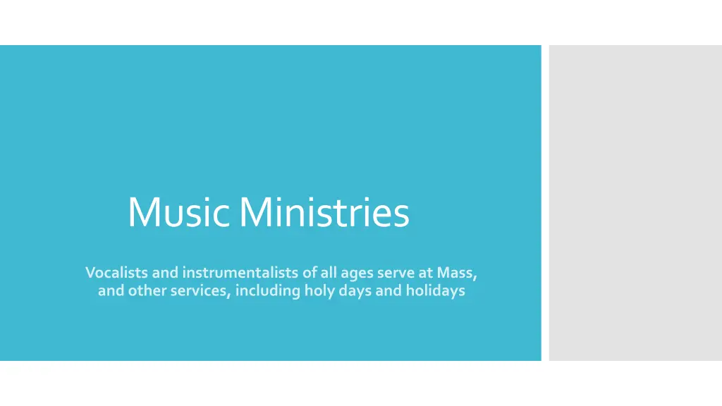 music ministries