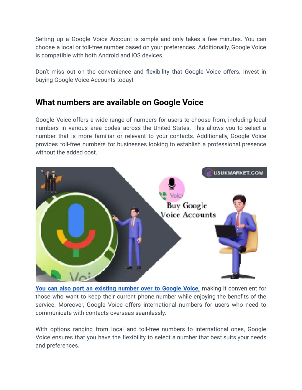 setting up a google voice account is simple