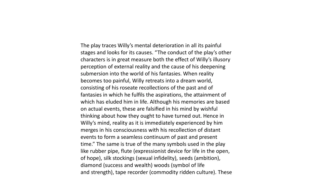 the play traces willy s mental deterioration