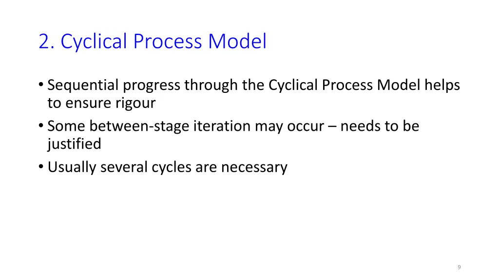 2 cyclical process model