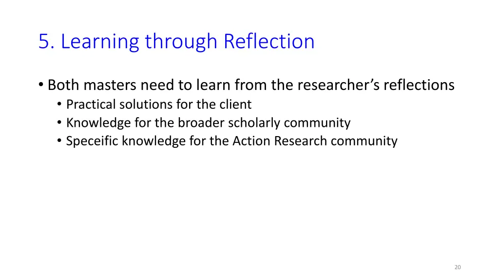 5 learning through reflection