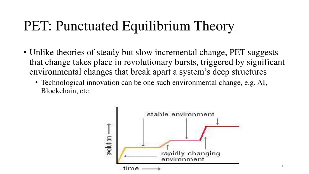 pet punctuated equilibrium theory