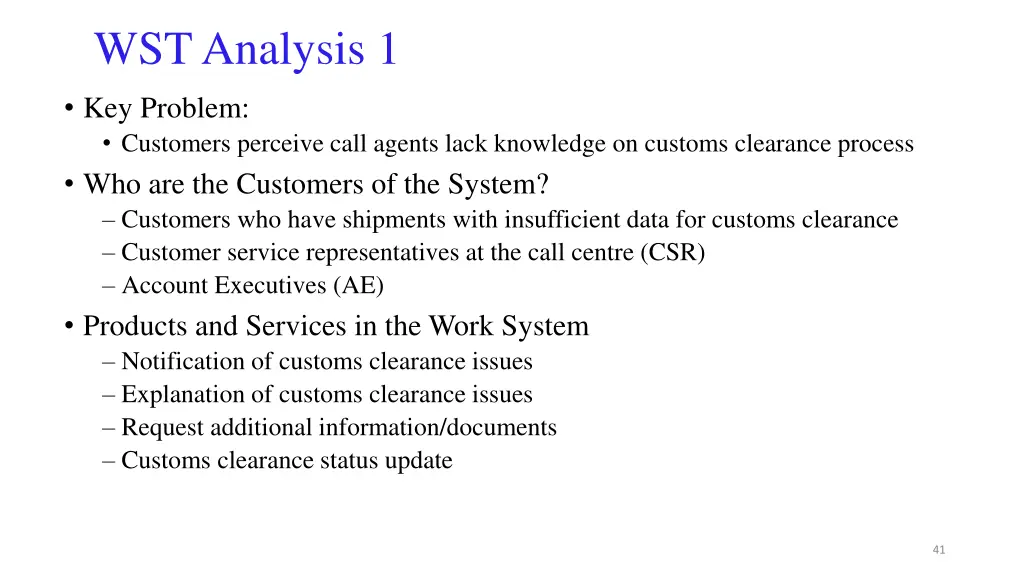 wst analysis 1