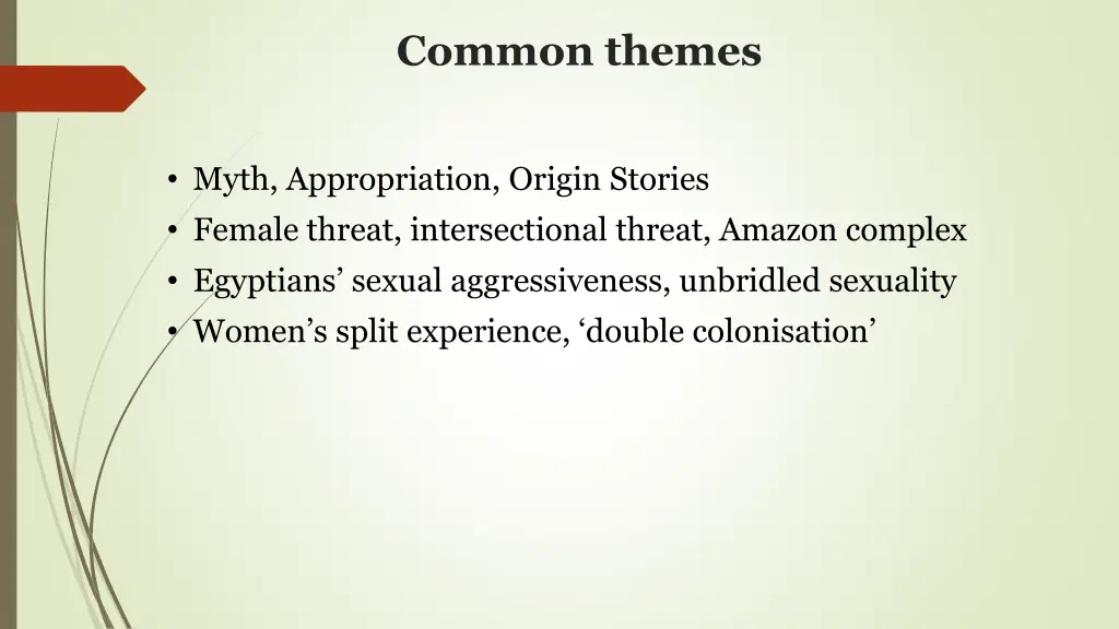 common themes