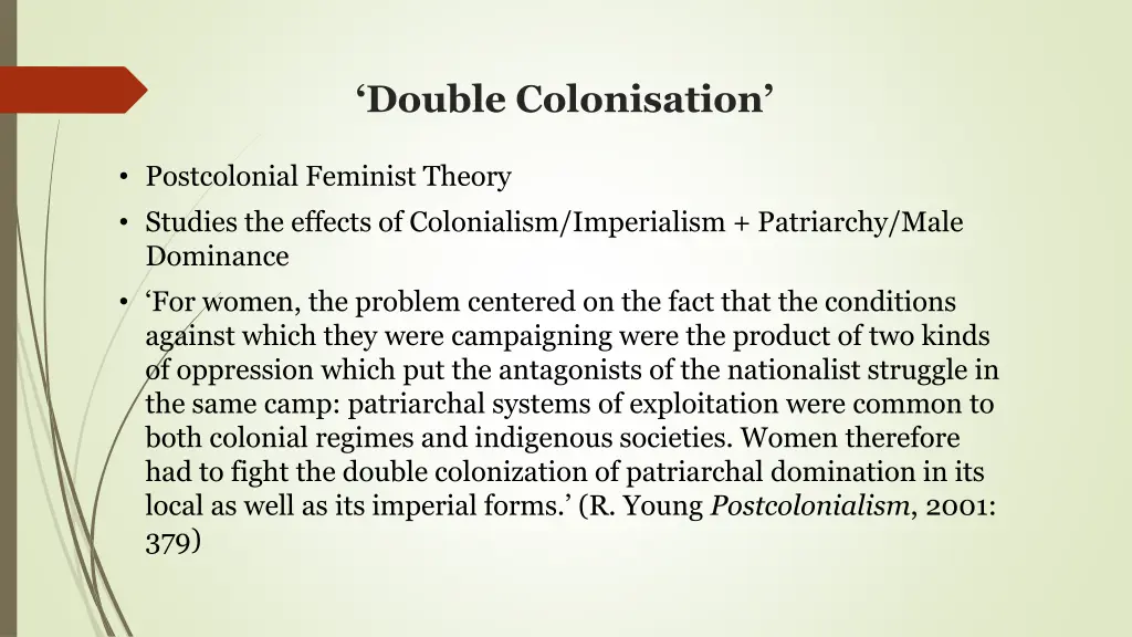 double colonisation