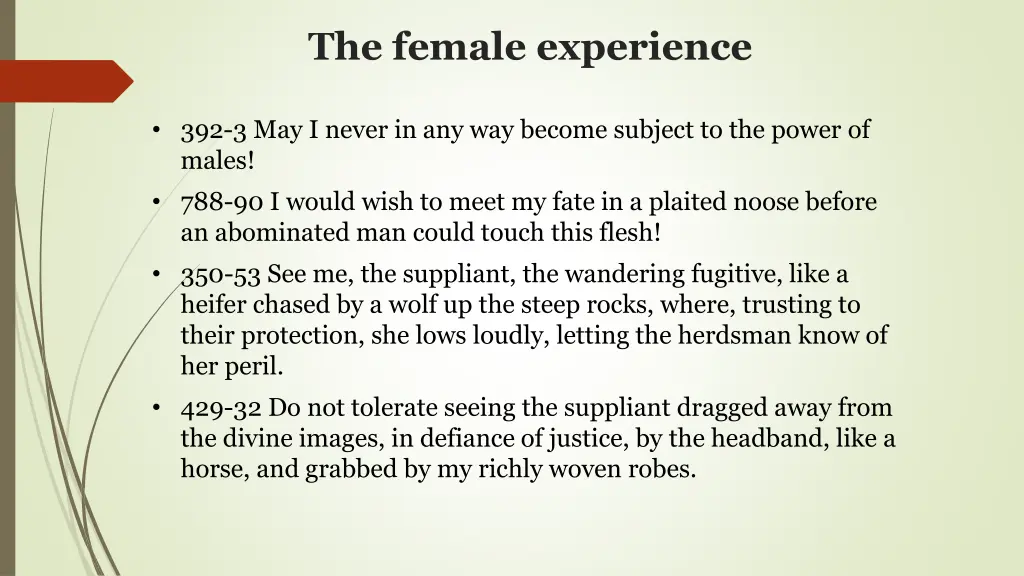 the female experience