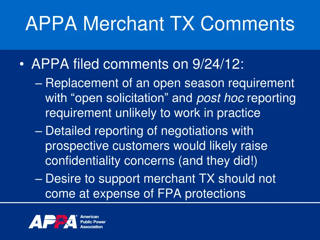 appa merchant tx comments