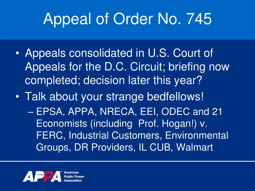 appeal of order no 745