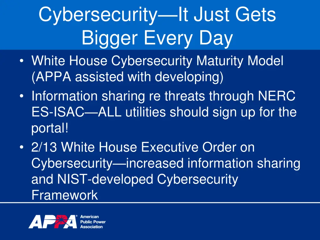 cybersecurity it just gets bigger every day white