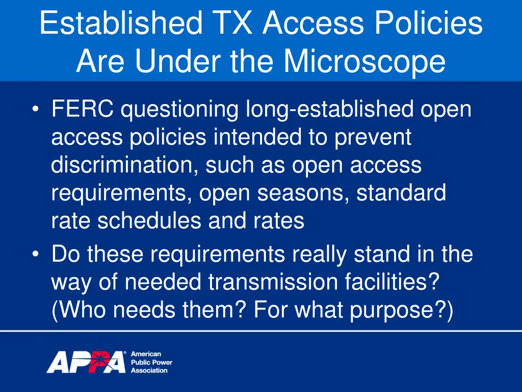 established tx access policies are under