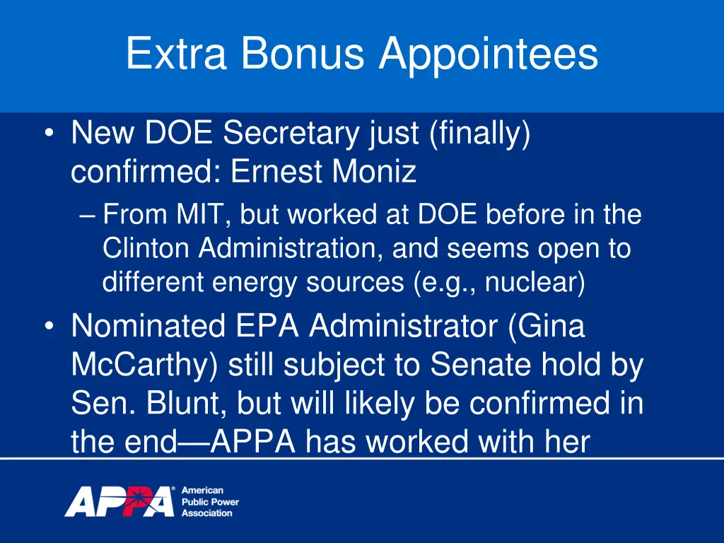 extra bonus appointees