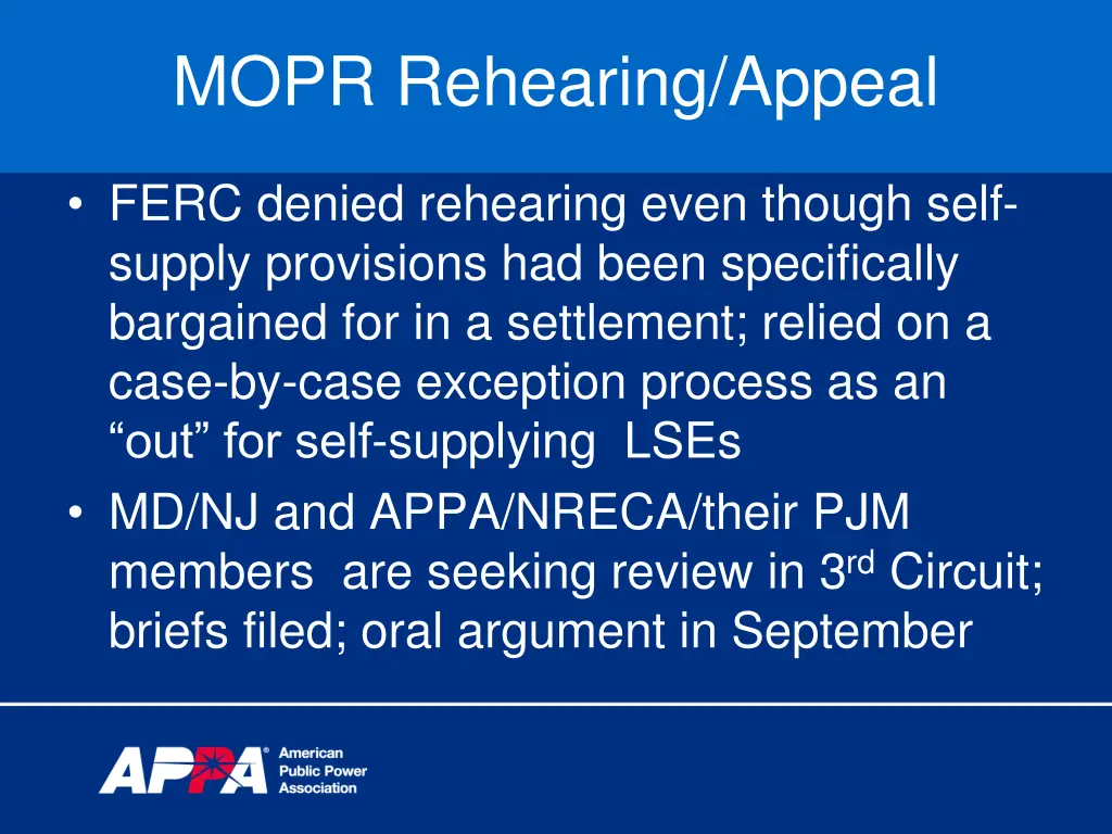 mopr rehearing appeal