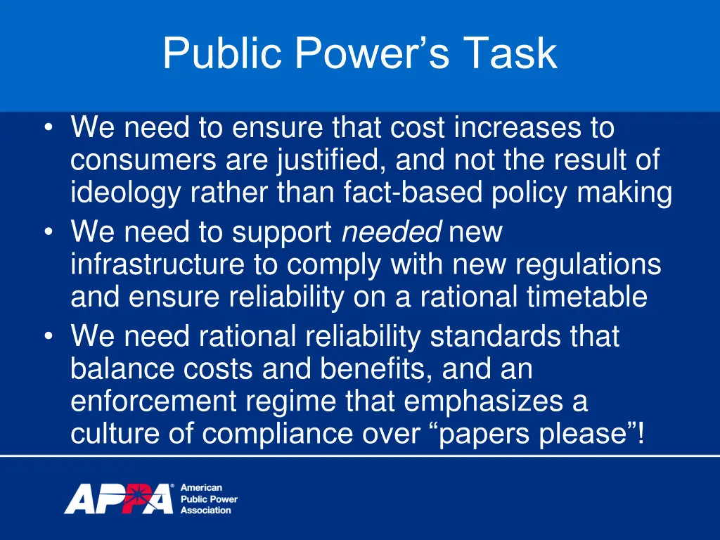 public power s task