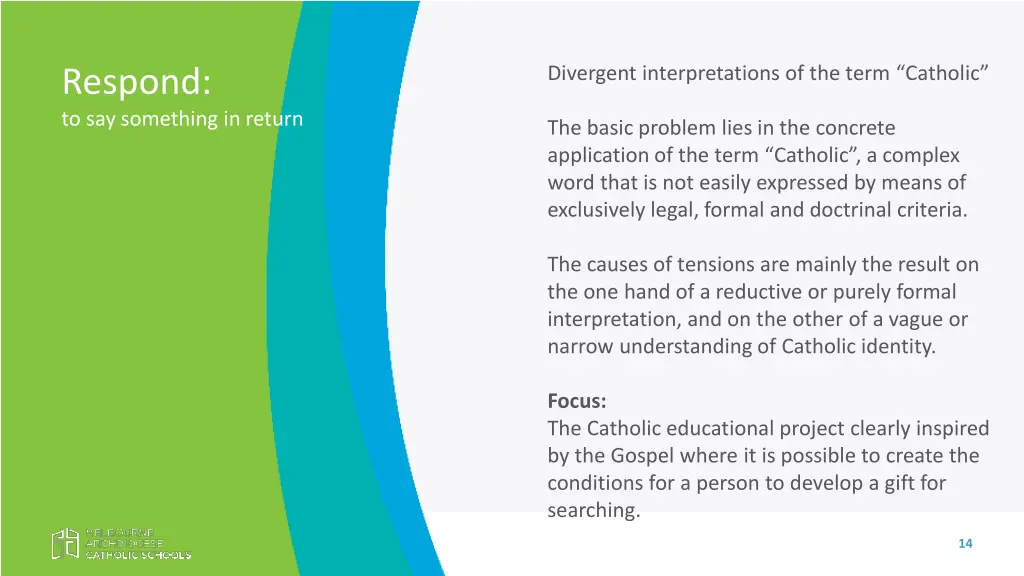 divergent interpretations of the term catholic