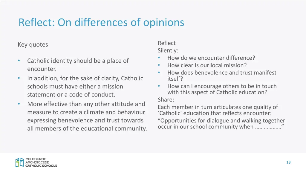 reflect on differences of opinions 1