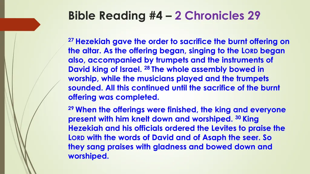 bible reading 4 2 chronicles 29