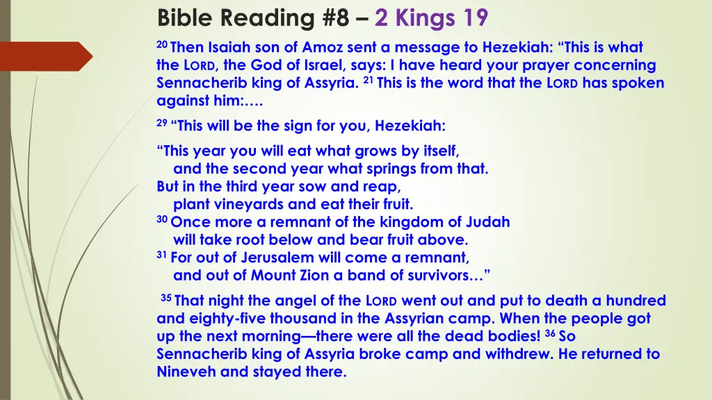 bible reading 8 2 kings 19