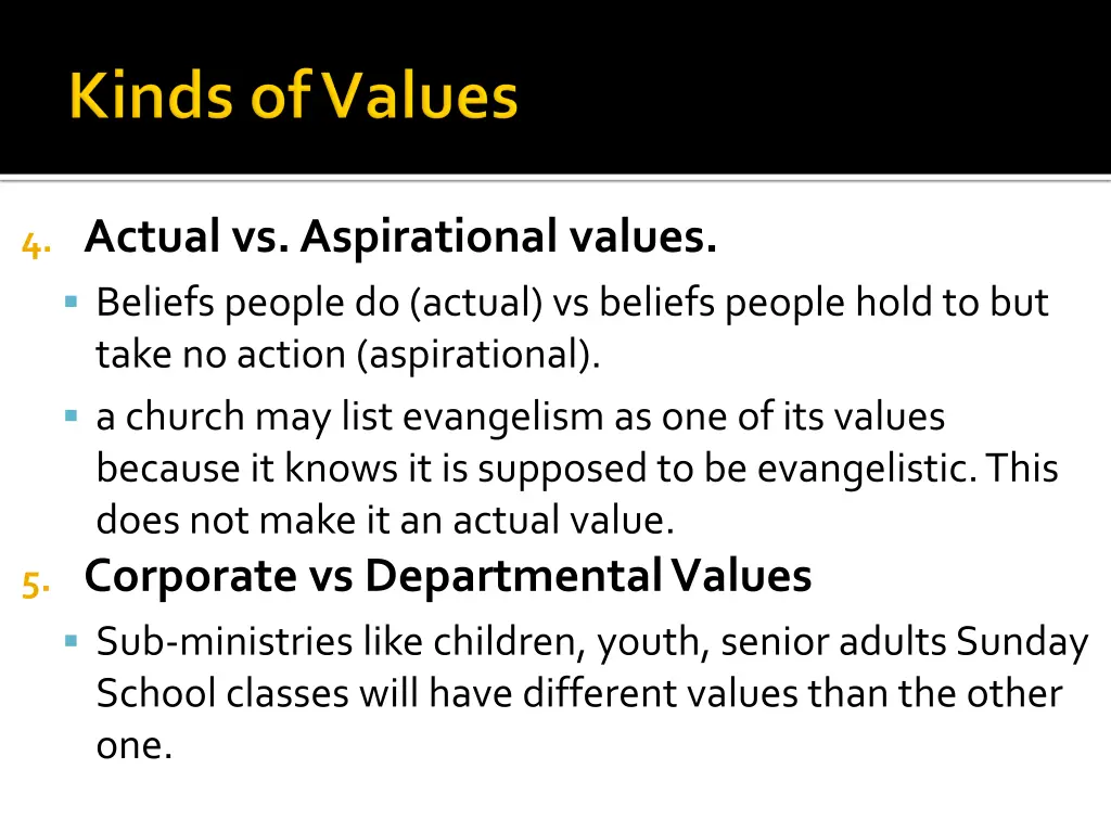 4 actual vs aspirational values beliefs people