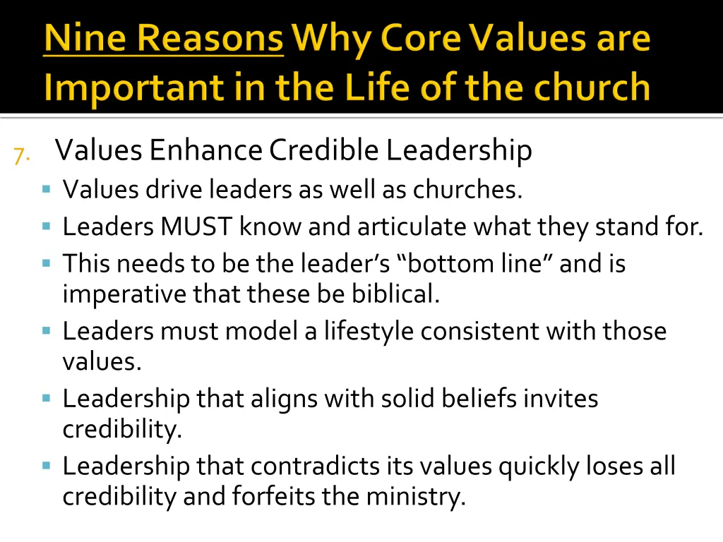 7 values enhance credible leadership values drive