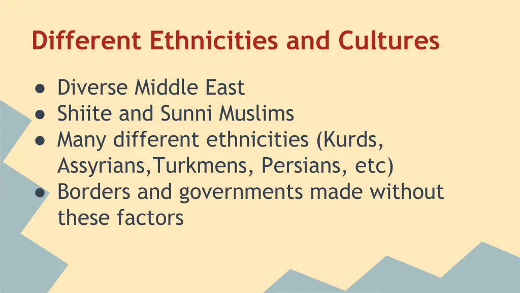 different ethnicities and cultures