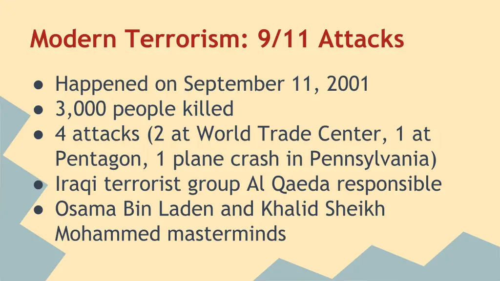 modern terrorism 9 11 attacks