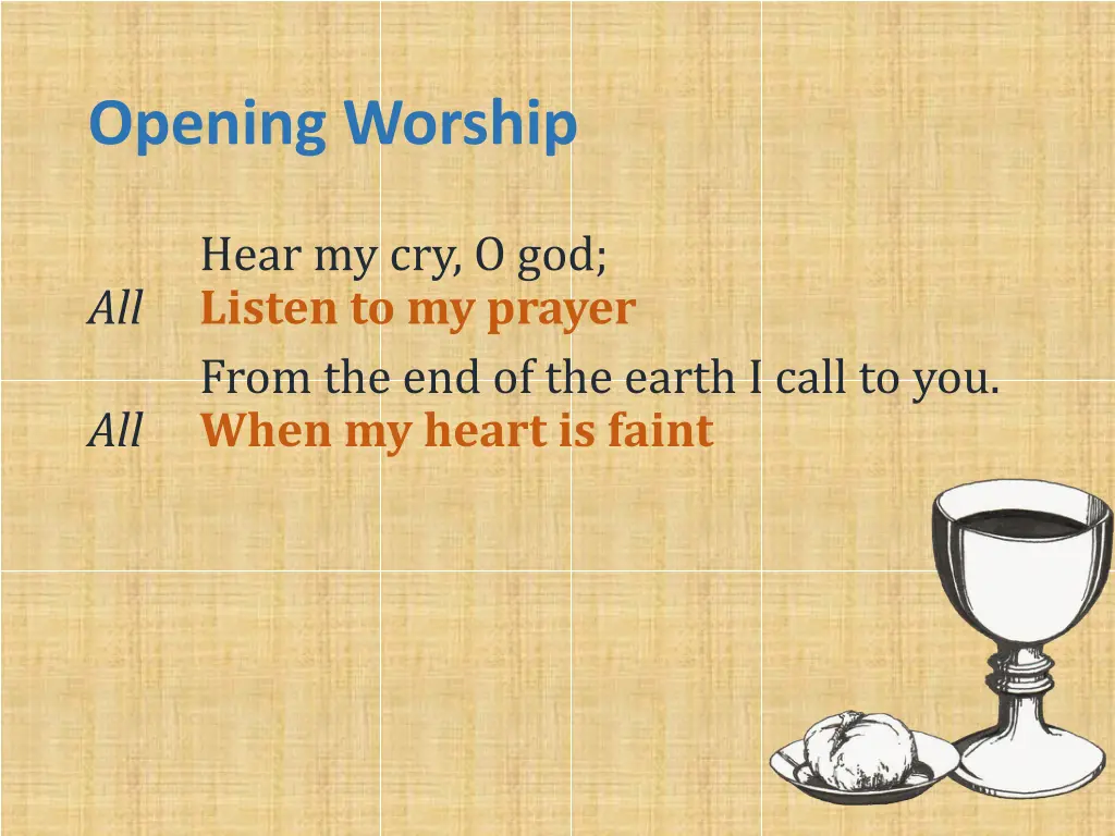 opening worship