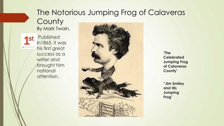 the notorious jumping frog of calaveras county