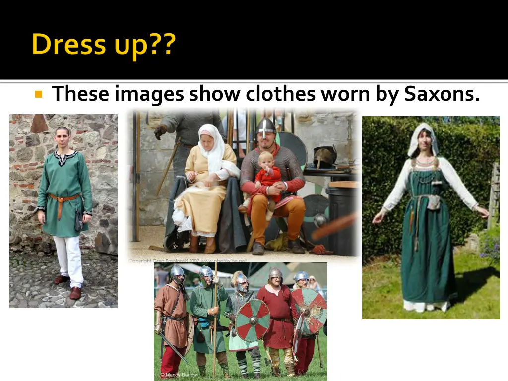 these images show clothes worn by saxons