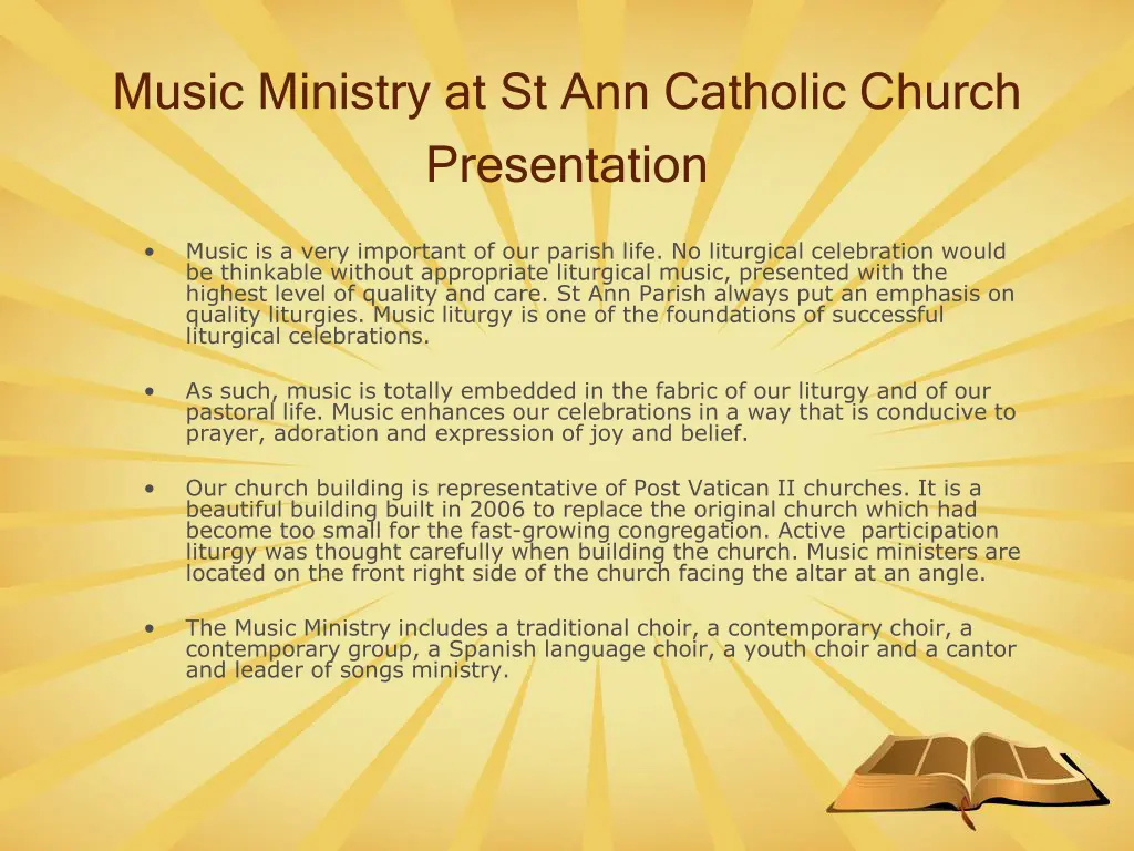 music ministry at st ann catholic church