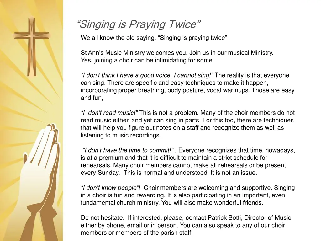 singing is praying twice