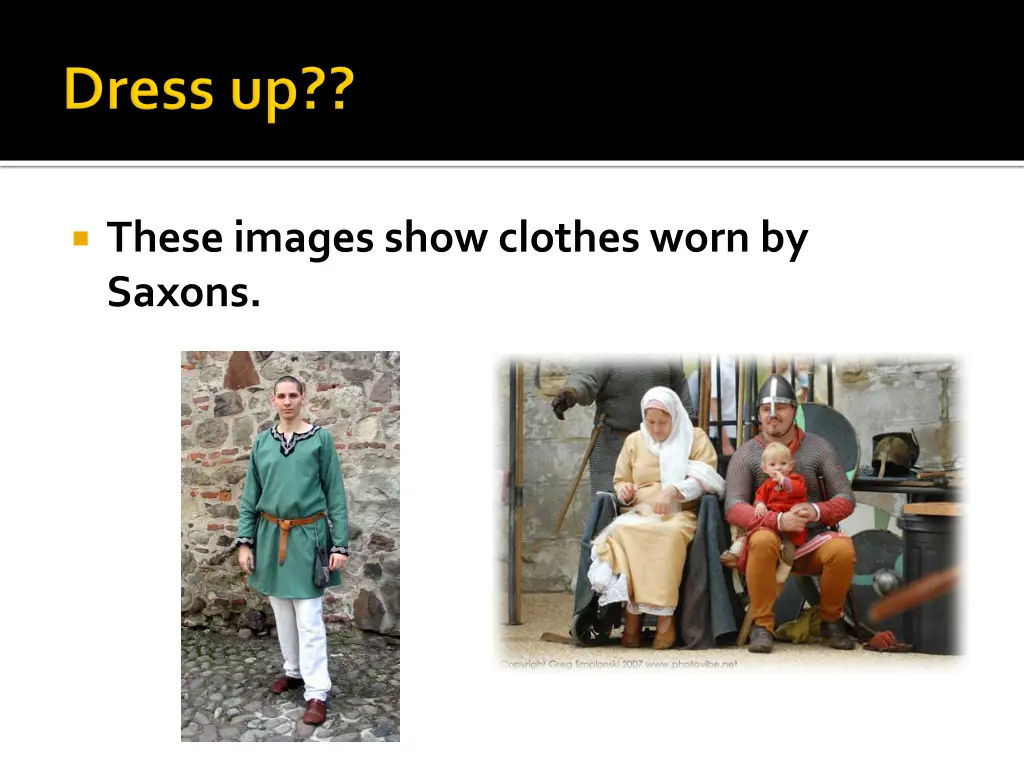 these images show clothes worn by saxons