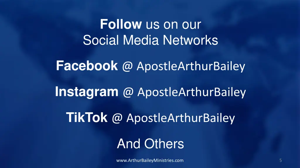 follow us on our social media networks