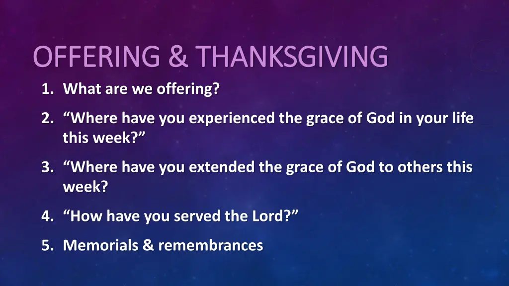 offering thanksgiving offering thanksgiving