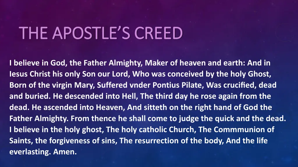 the apostle s creed the apostle s creed