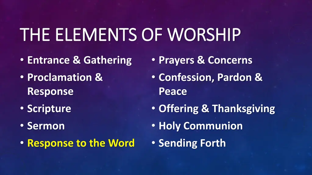 the elements of worship the elements of worship 3