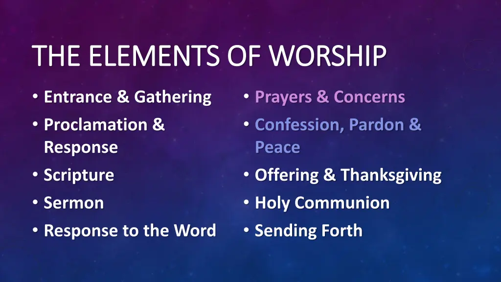 the elements of worship the elements of worship 4