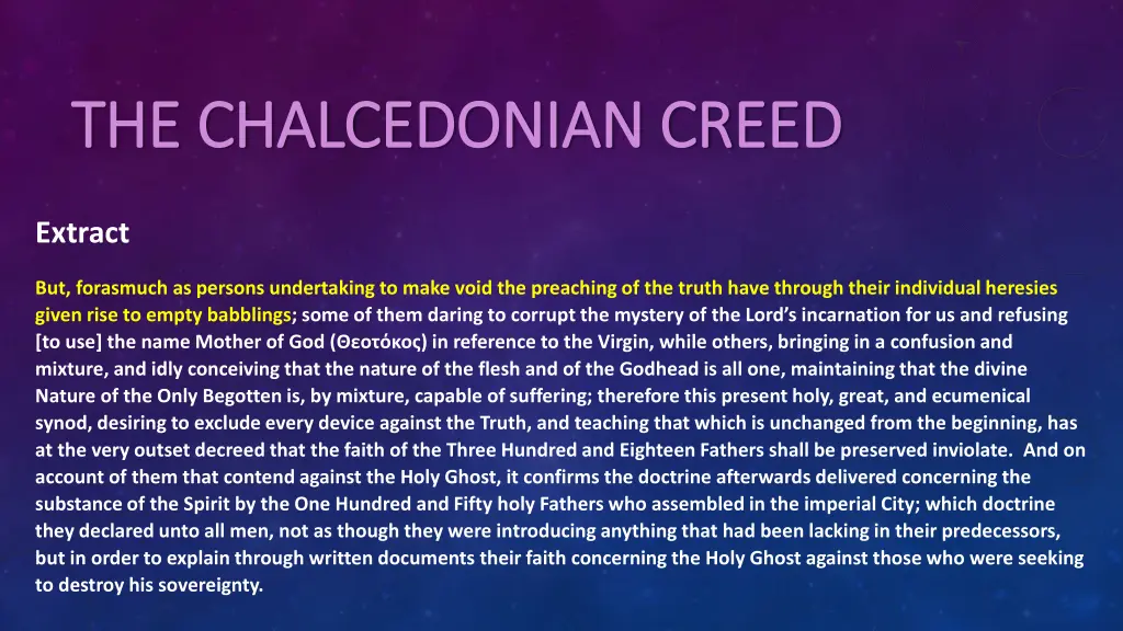 the the chalcedonian chalcedonian creed