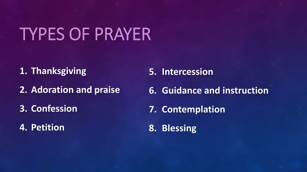 types of prayer types of prayer