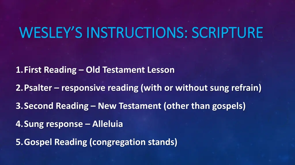 wesley s instructions scripture wesley