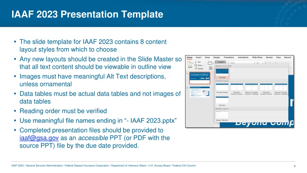 iaaf 2023 presentation template