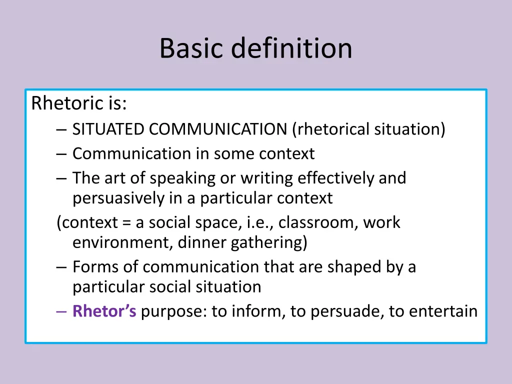 basic definition