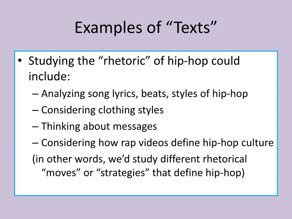 examples of texts