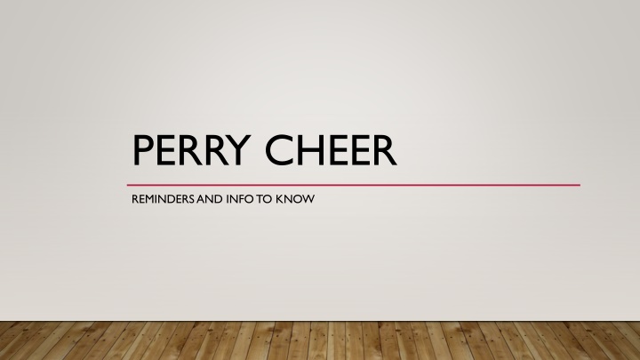 perry cheer